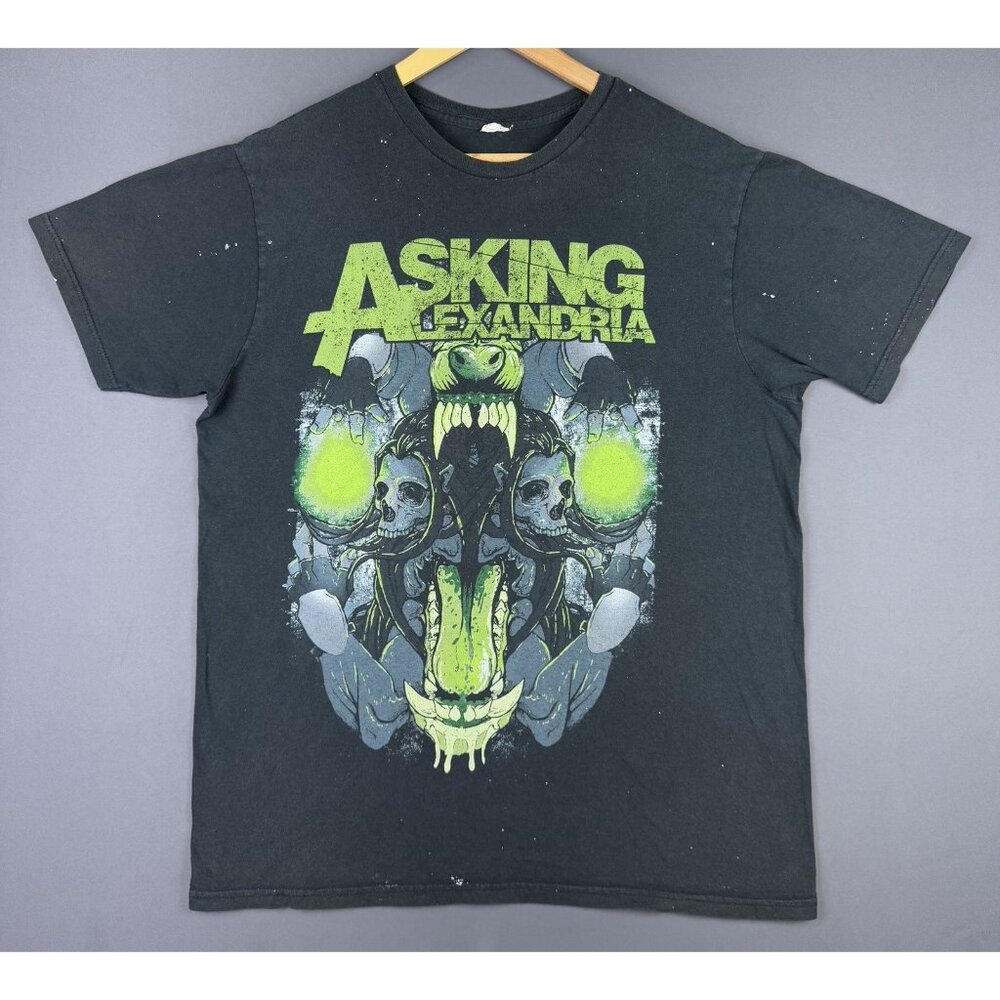 Vintage Y2K Asking Alexandria Rock Band Tee Black XL Tee Album Concert Tour Rare